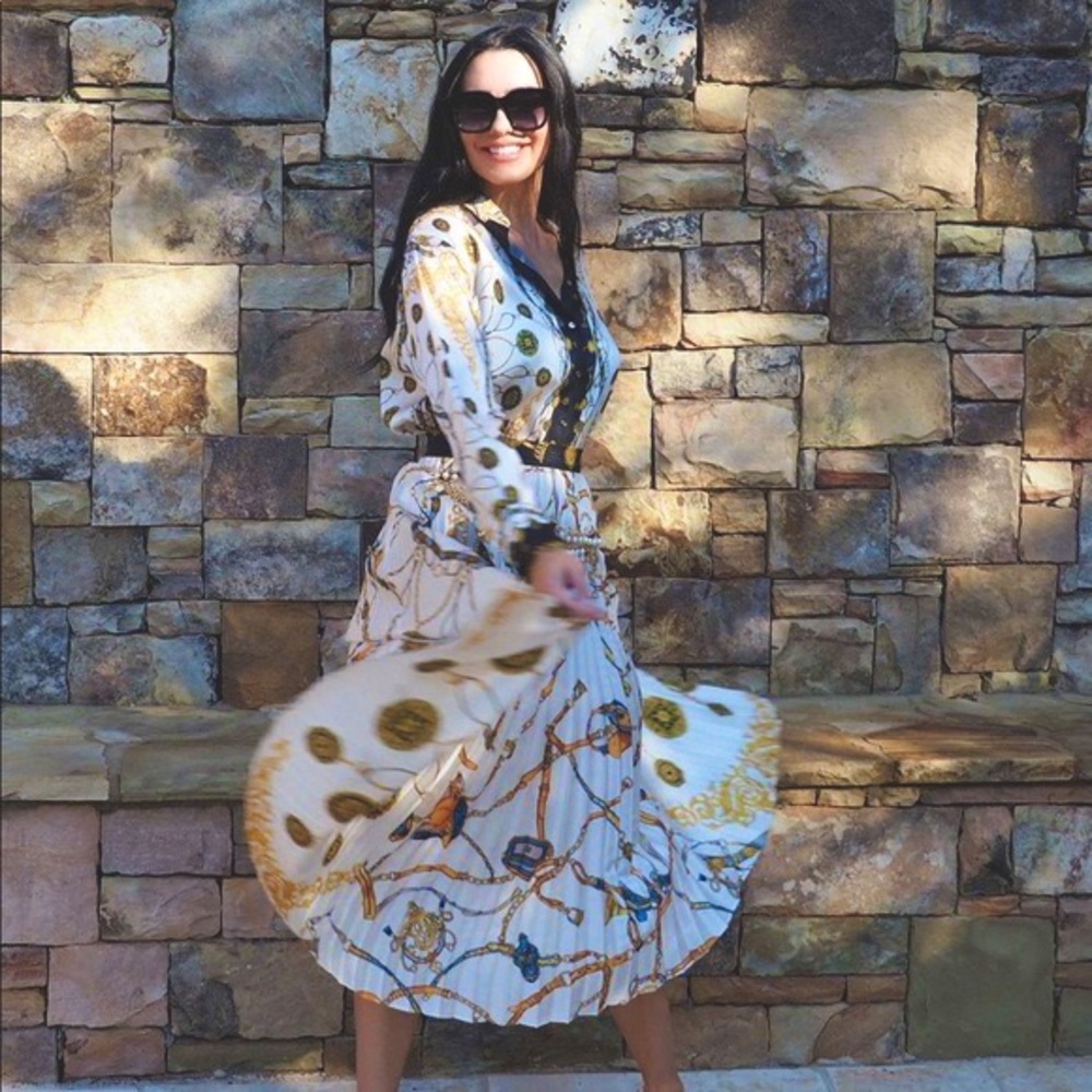 2pc Zara Chain Print Skirt Set